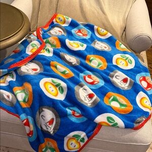 Nintendo Colorful Character Blanket - Blue and Red